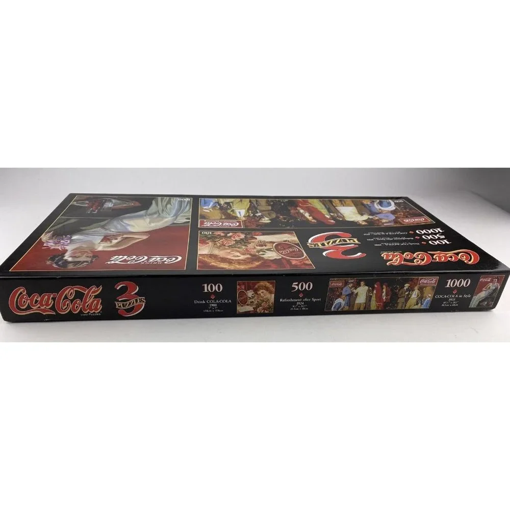 Coca-Cola Three‎ in One Puzzle 97130 Rare NEW SEALED Coke collectibles vintage